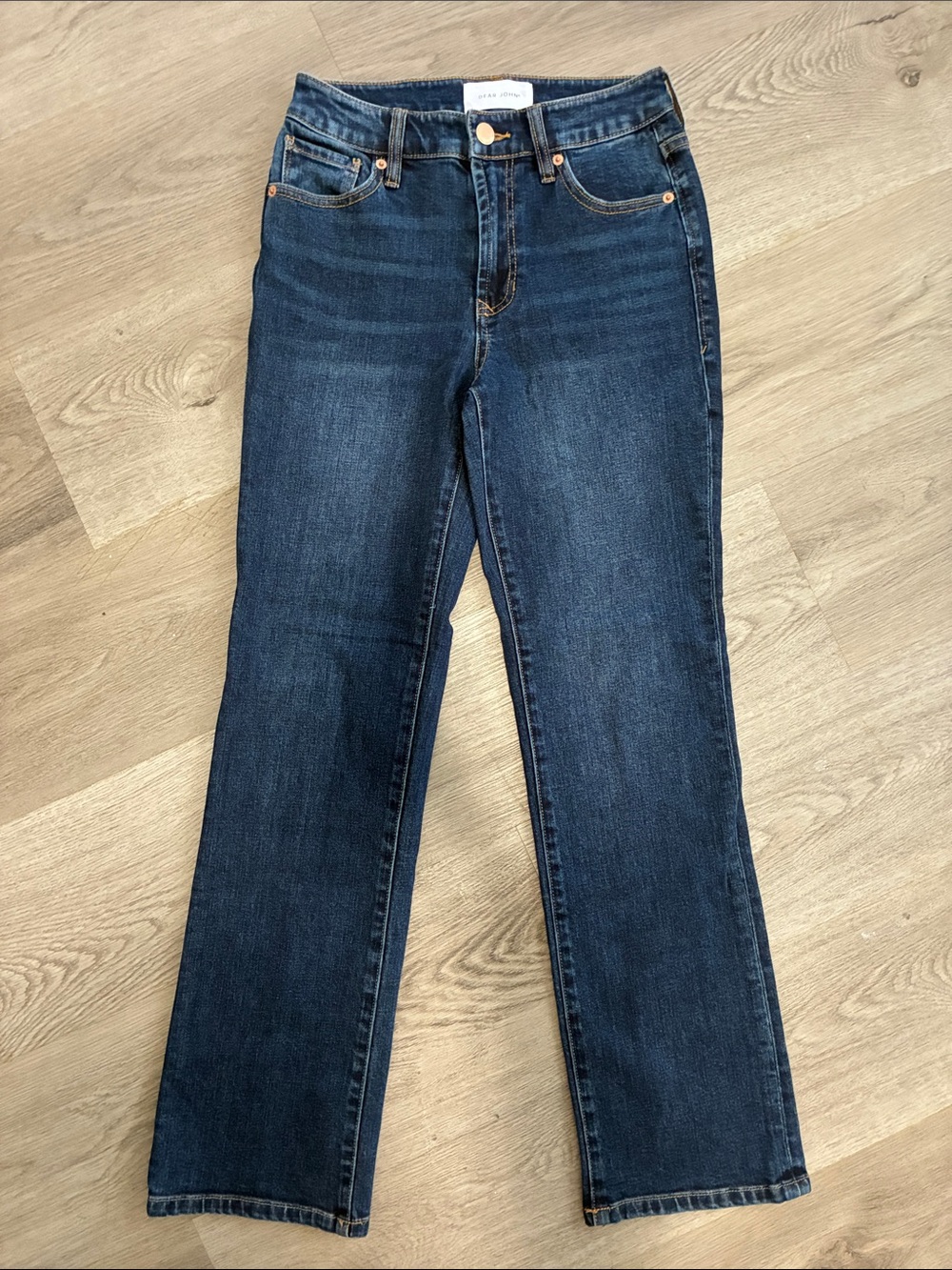 Dear John Dark Blue Denim Straight Leg Jeans